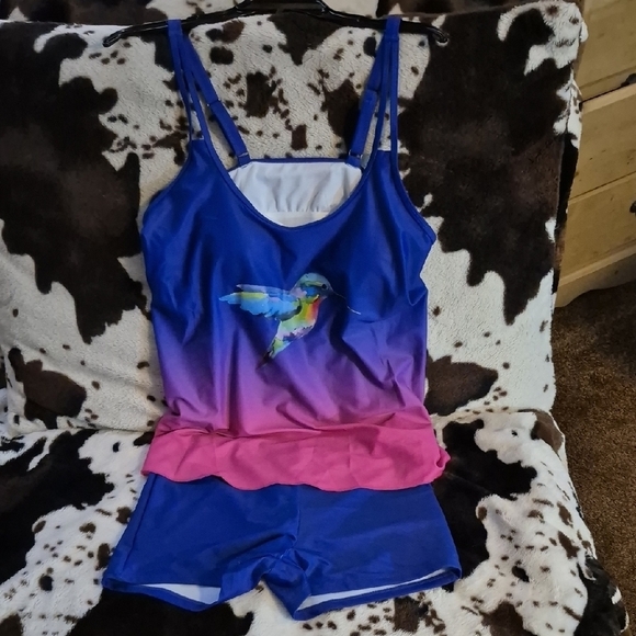 soarce unknown Other - Blue and Pink NWOT Gradient Swim Suit with Ombré Effect.